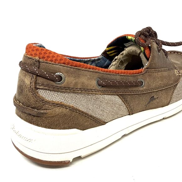 Tommy Bahama On Par Spectator Boat Deck Shoe Mens Sz 12 Brown Leather Tropical main image 9